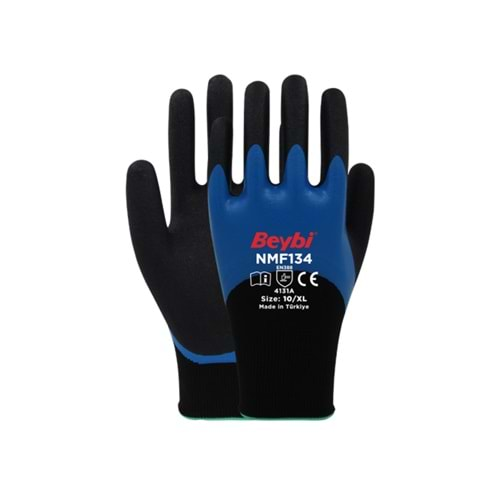 Beybi İş Eldiveni - NMF134 Mikro Köpük Nitril Kaplı Polyester Örgü Eldiven