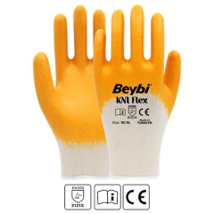 Beybi İş Eldiveni - KN1 Flex Pamuk Nitril Eldiven