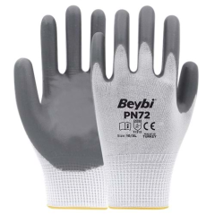 Beybi İş Eldiveni - PN72 Polyester Örme Nitril Eldiven