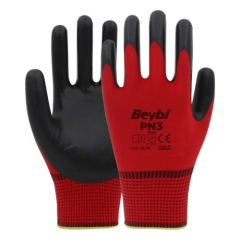 Beybi İş Eldiveni - PN3 Polyester Örme Nitril Eldiven