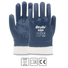 Beybi İş Eldiveni - KN6 Pamuk Nitril Eldiven