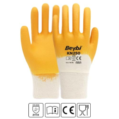 Beybi İş Eldiveni - KN250 Pamuk Nitril Eldiven