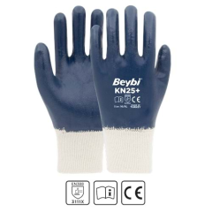 Beybi İş Eldiveni - KN25+ Pamuk Nitril Eldiven