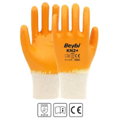 Beybi İş Eldiveni - KN2+ Pamuk Nitril Eldiven
